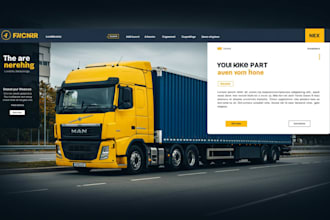 design logistics, trucking,  dispatch, transport, freight, cargo website