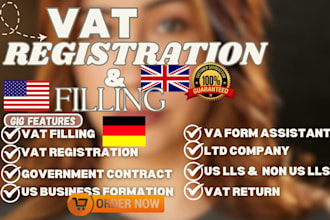 vat registration UK vat return company registration vat oss bookkeeping filling