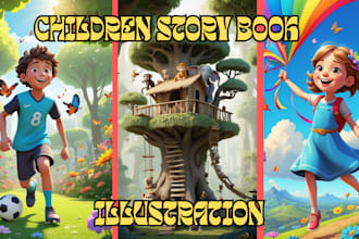 children book illustration, kids picture book, book cover