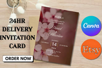 design printable etsy invitation cards seating charts rsvp cards using canva pro