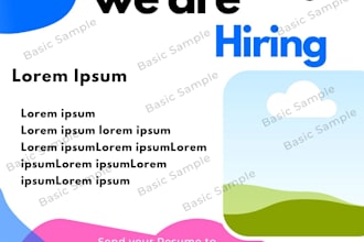 design professional canva job flyers and hiring posters for HR needs