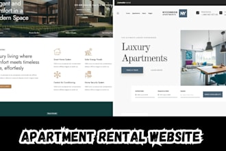 design short term rental website apartment booking website