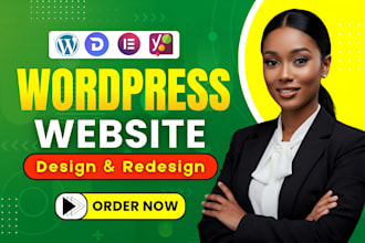design and build a responsive wordpress website with elementor or divi