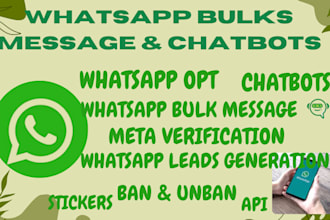 do whatsapp chatbot api marketing automation meta ads bulk message bot stickers