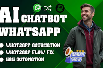 do whatsapp automation, whatsapp ai chatbot, n8n automation, fix whatsapp flow