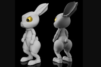 create 3d articulated toy,bjd model,anime character, fan art,3d pet,flexi model