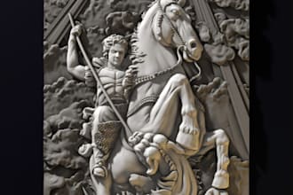 design historical bas relief,medieval relief sculpt,medallion,cnc,jewelry design
