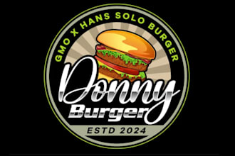 do modern professional burger logo design