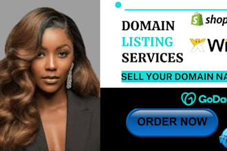 list your domain name on different market place to sell domain website promotion