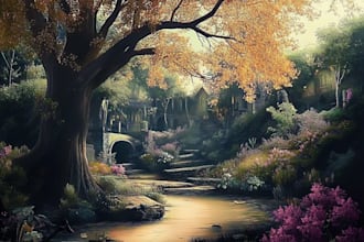 do a digital landscape or environment concept art