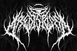 make brutal death metal, deathcore, black metal band logo