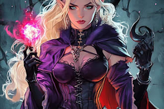 draw dnd character art fantasy scifi illustration for you