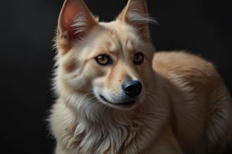 draw realistic pet portrait of your dog cat or pet and animals in any style