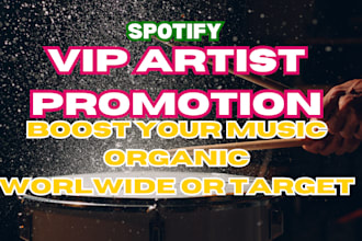 do vip organic music promotion for your spotify music