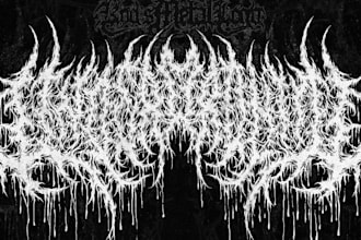 design a professional and detailed death metal logo