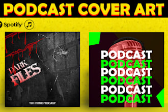 design eye catching podcast cover art for spotify and apple podcasts