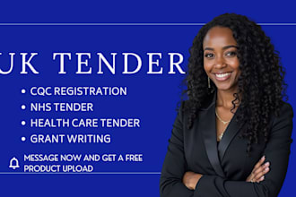 uk tender cqc regitration bid writing nhs tender healthcare tender grant writing