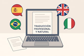 translate texts in english, spanish, portuguese and italian