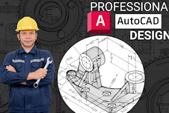 create mechanical and technical 2d drawings in autocad and solidworks