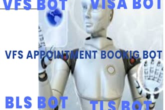 build bls appointment bot, script bls, vfs bot, tls bot, autofill bot,ticket bot