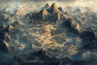 do a beautiful fantasy map in for you