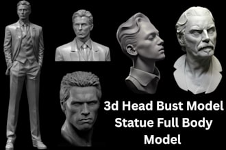 sculpt 3d head 3d face 3d bust model for 3d printing