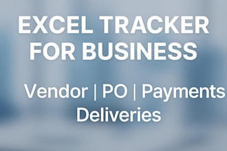 create smart excel trackers for procurement and vendor management
