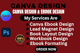format and design stunning canva PDF ebooks workbooks and lead magnets