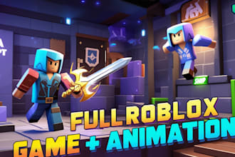 develop your full roblox game in high quality animations