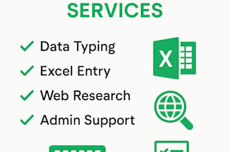 typing,data entry,admin support task and format your documents neatly