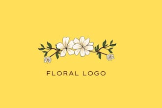 make modern floral logo within 12 hours