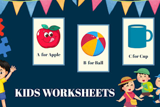 design kids worksheets, activity books, and coloring books