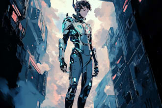 draw sci fi character and concept art