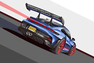 draw your car illustration