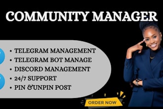 be your nft discord moderator, telegram admin, chatter, and community man