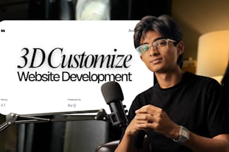 create a custom 3d animated website with scroll animations