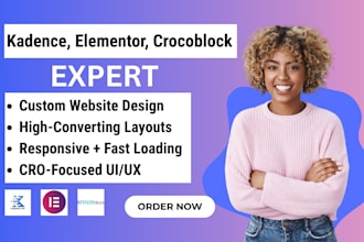 design kadence website, crocoblock website, elementor pro website