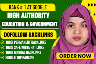 provide high quality education and government SEO backlinks service