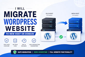 migrate wordpress website to a new host or domain