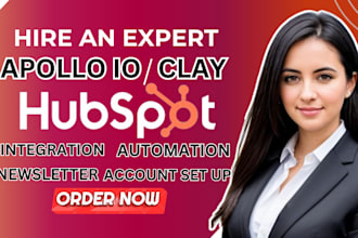 set up hubspot crm apollo io clay com webhook hubspot automation yotpo make com