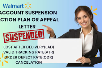 manage and reinstate suspended walmart profile, appeal letter and plan of action