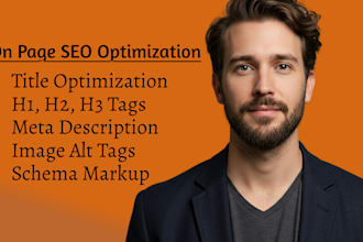 write image alt tags, meta title, description, h1 tags for onpage SEO