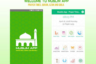 develop muslim prayer app, ramadan app, food delivery app, islamic app, hajj app
