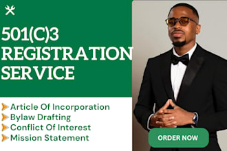 register your 501c3 nonprofit, draft bylaws, file 1023ez, 990, and reinstate