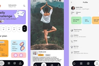 develop fitness yoga app, gym app,nutrition app