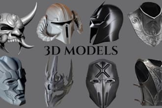create cosplay wearable 3d armor 3d helmet 3d mask cosplay armor for 3d printing