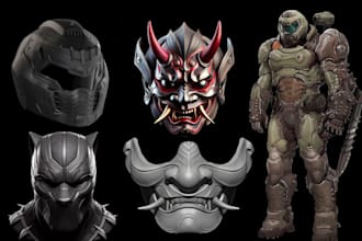 create cosplay wearable 3d armor 3d helmet 3d mask cosplay armor for 3d printing