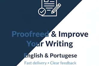 proofread and improve your writing in portuguese and english