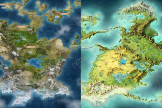 do fantasy dnd world map illustration, ttrpg scifi campaign battle map, site map