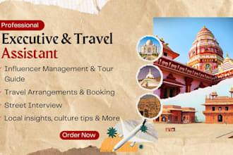 assist you as an executive virtual assistant for travel or business in india